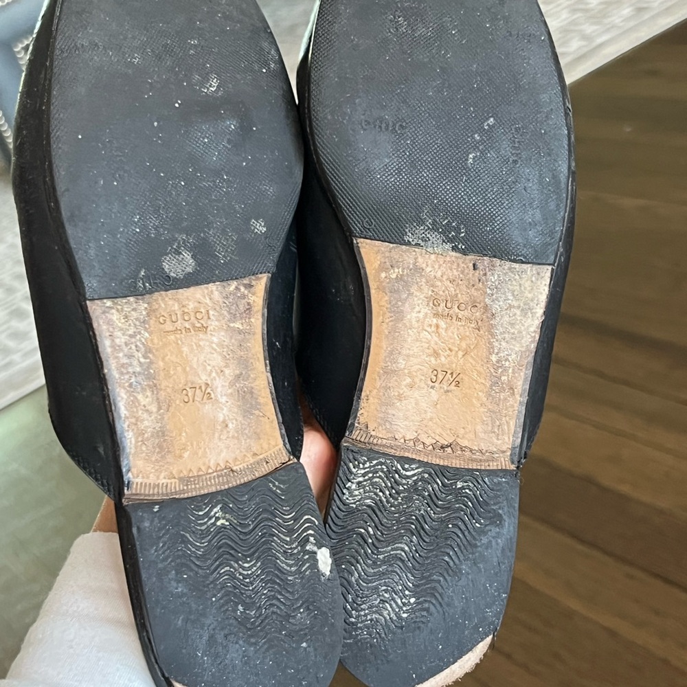 Authentic Gucci Princeton Mules Slides - Black and Gold - Picture 6 of 8
